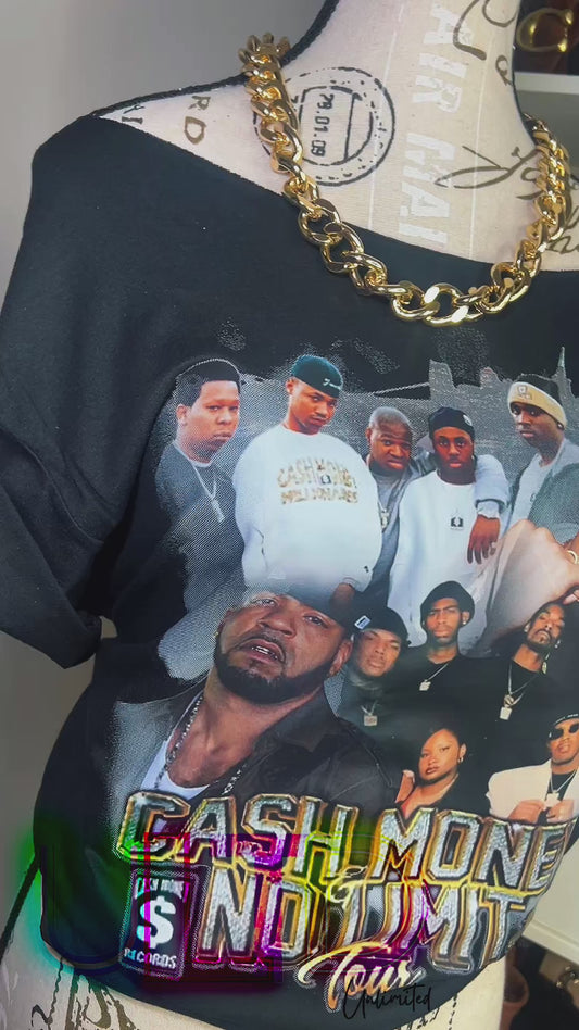 Cash Money x No Limit: Off The Shoulder Tee
